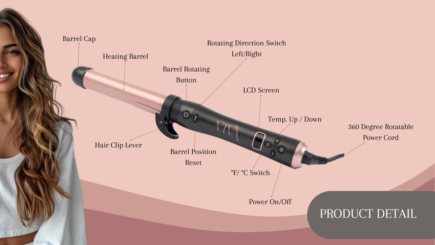 Automatic 3-in-1 Rotating Hair Curler